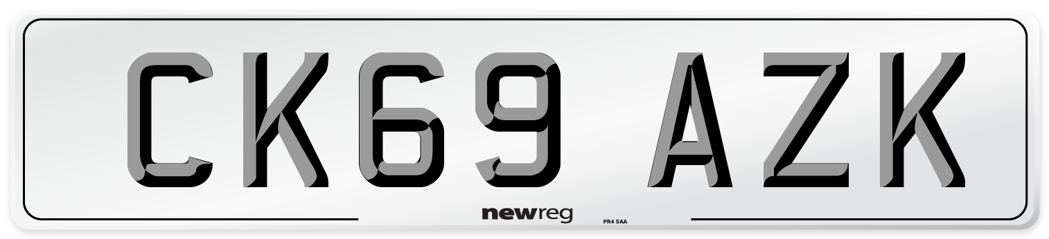 CK69 AZK Number Plate from New Reg